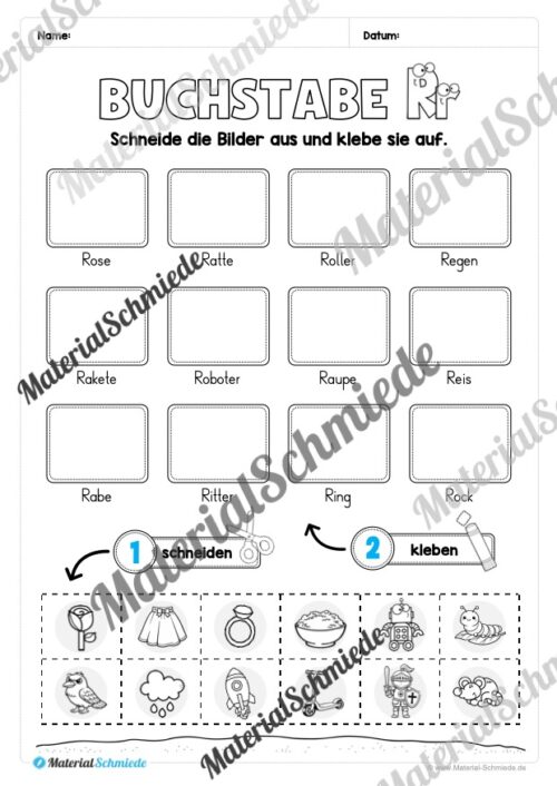 Arbeitsheft: Buchstabe R/r schreiben lernen (25 Seiten) - Arbeitsblatt 10
