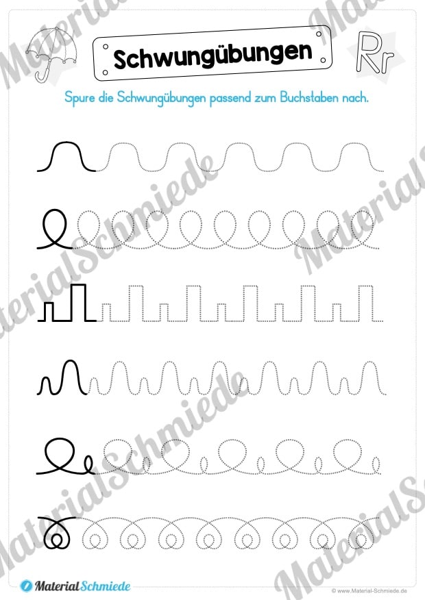 Materialpaket: Buchstabe R/r schreiben lernen (Vorschau 02)