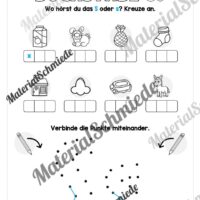 Buchstabe S / s (25 Arbeitsblätter & Übungen) - Arbeitsblatt 09