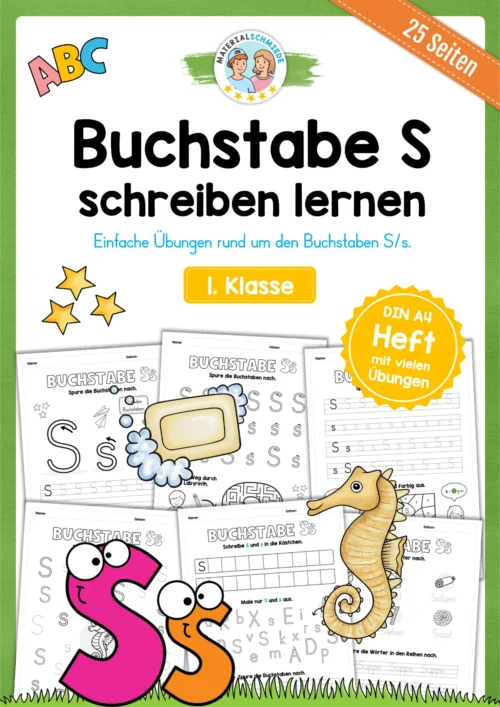 Buchstabe S / s (25 Arbeitsblätter & Übungen)