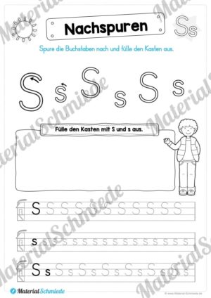 Materialpaket: Buchstabe S/s schreiben lernen (Vorschau 05)