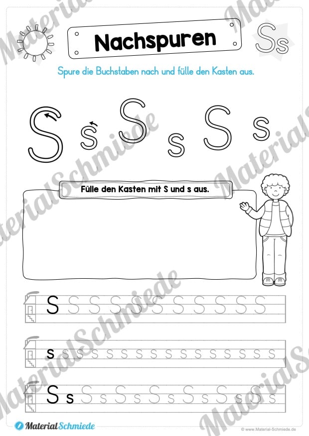 Materialpaket: Buchstabe S/s schreiben lernen (Vorschau 05)