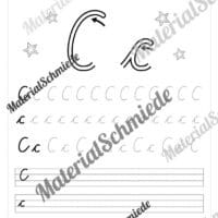 Buchstaben schreiben lernen: 26 Arbeitsblätter (Schreibschrift) - Buchstabe C/c