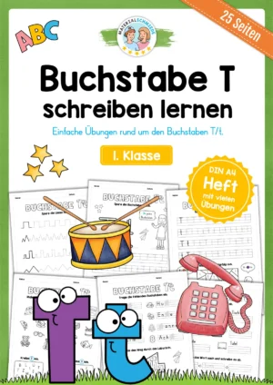 Buchstabe T / t (25 Arbeitsblätter & Übungen)