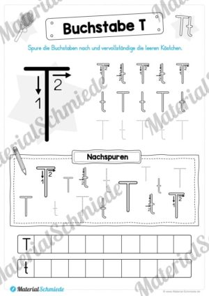 Materialpaket: Buchstabe T/t schreiben lernen (Vorschau 05)