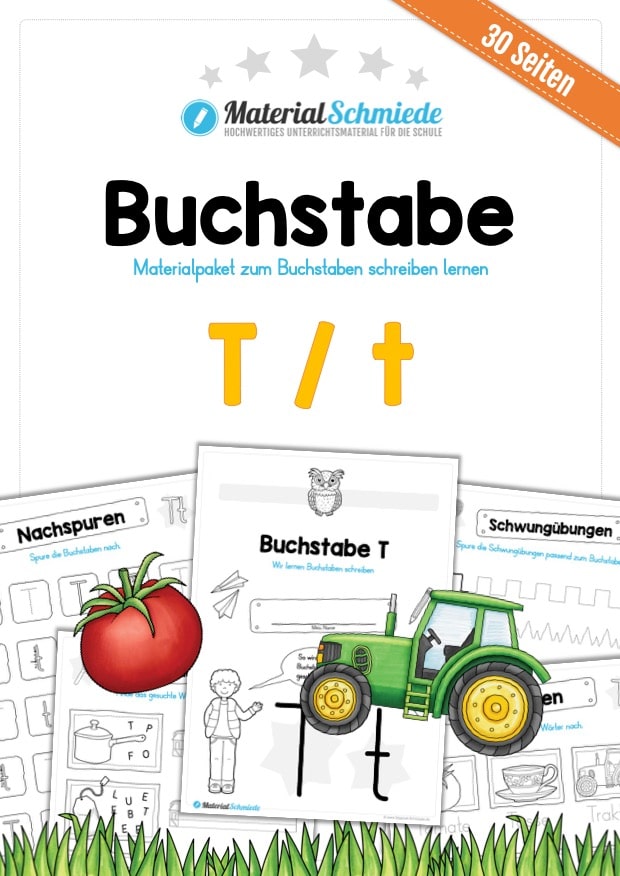 Materialpaket: Buchstabe T/t schreiben lernen