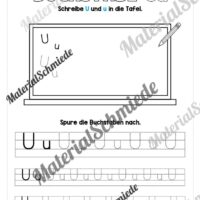 Buchstabe U / u (25 Arbeitsblätter & Übungen) - Arbeitsblatt 10