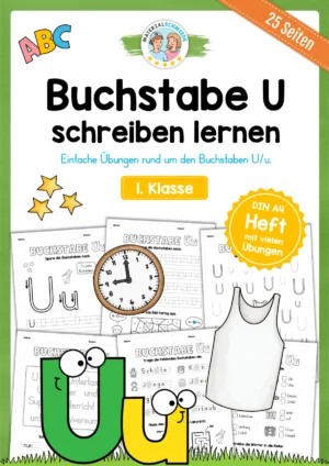 Buchstabe U / u (25 Arbeitsblätter & Übungen)