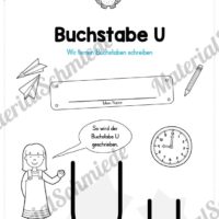 Materialpaket: Buchstabe U/u schreiben lernen (Vorschau 01)