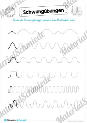 Materialpaket: Buchstabe U/u schreiben lernen (Vorschau 02)