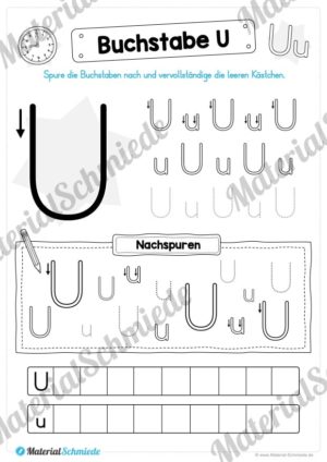 Materialpaket: Buchstabe U/u schreiben lernen (Vorschau 04)