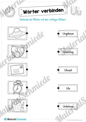 Materialpaket: Buchstabe U/u schreiben lernen (Vorschau 08)