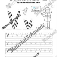Buchstabe V / v (25 Arbeitsblätter & Übungen) - Arbeitsblatt 02