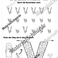 Buchstabe V / v (25 Arbeitsblätter & Übungen) - Arbeitsblatt 03