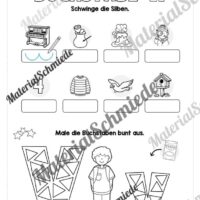 Buchstabe V / v (25 Arbeitsblätter & Übungen) - Arbeitsblatt 07