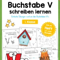 Buchstabe V / v (25 Arbeitsblätter & Übungen)
