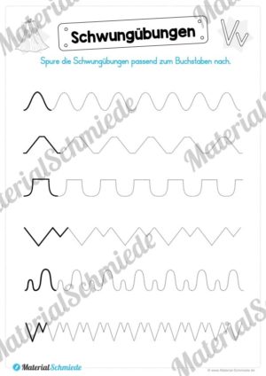 Materialpaket: Buchstabe V/v schreiben lernen (Vorschau 01)