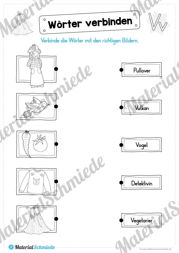 Materialpaket: Buchstabe V/v schreiben lernen (Vorschau 07)