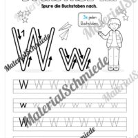 Buchstabe W / w (25 Arbeitsblätter & Übungen) - Arbeitsblatt 02