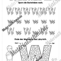 Buchstabe W / w (25 Arbeitsblätter & Übungen) - Arbeitsblatt 03