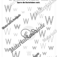 Buchstabe W / w (25 Arbeitsblätter & Übungen) - Arbeitsblatt 06
