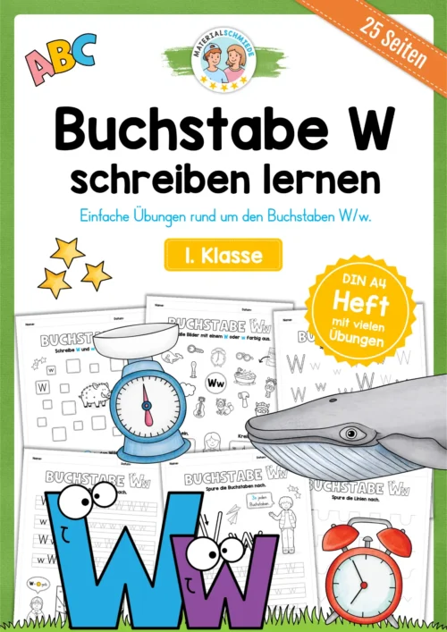 Buchstabe W / w (25 Arbeitsblätter & Übungen)