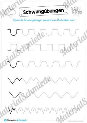 Materialpaket: Buchstabe W/w schreiben lernen (Vorschau 02)