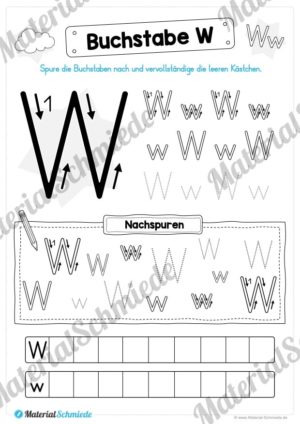 Materialpaket: Buchstabe W/w schreiben lernen (Vorschau 04)