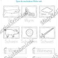 Materialpaket: Buchstabe W/w schreiben lernen (Vorschau 08)