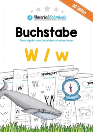 Materialpaket: Buchstabe W/w schreiben lernen