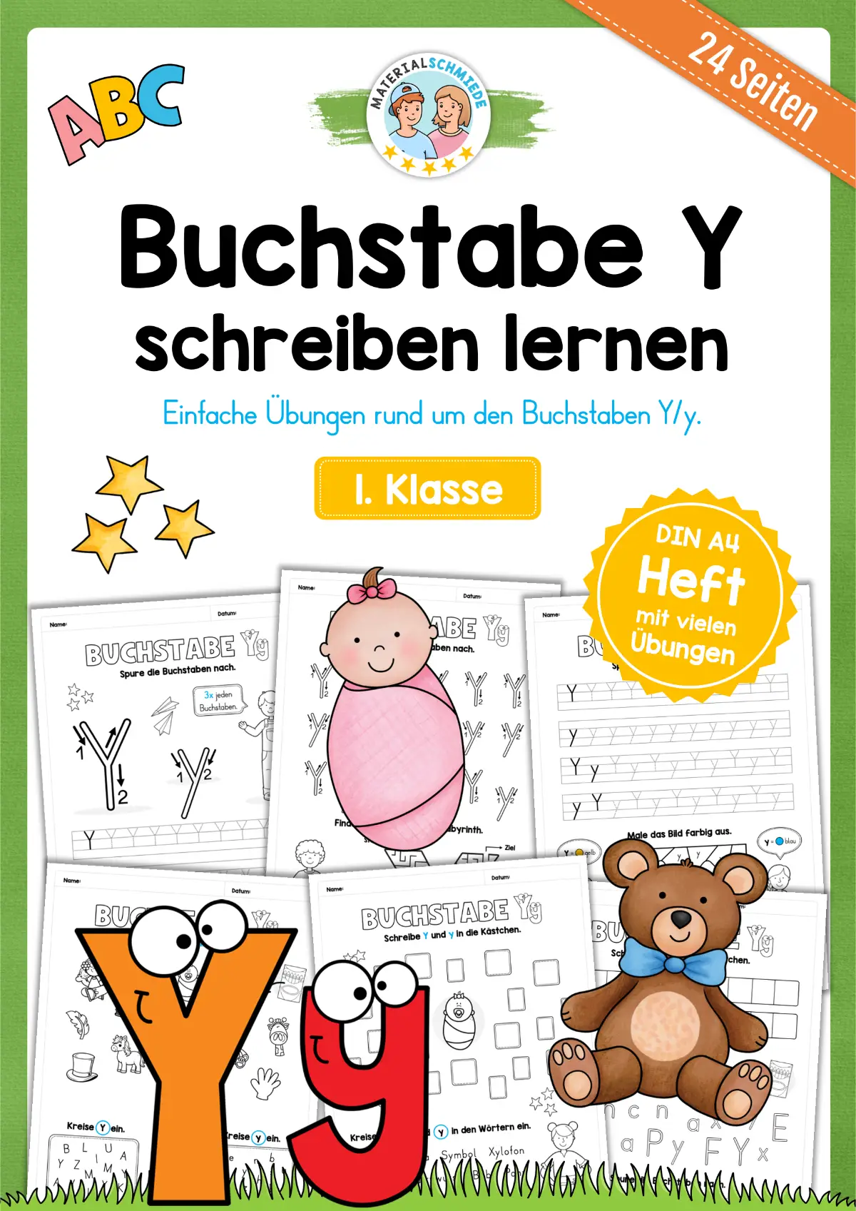 Buchstabe Y / y (24 Arbeitsblätter & Übungen)