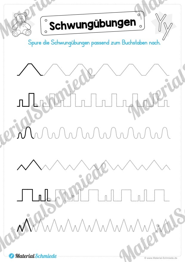 Materialpaket: Buchstabe Y/y schreiben lernen (Vorschau 01)