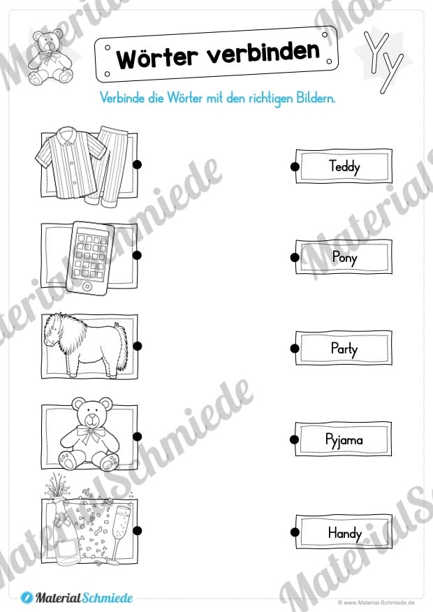 Materialpaket: Buchstabe Y/y schreiben lernen (Vorschau 07)