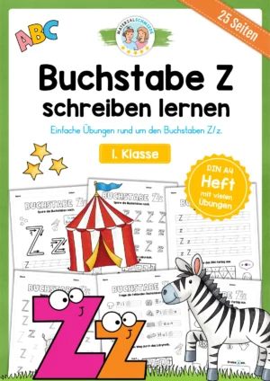 Buchstabe Z / z (25 Arbeitsblätter & Übungen)