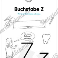 Materialpaket: Buchstabe Z/z schreiben lernen (Vorschau 01)