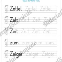 Materialpaket: Buchstabe Z/z schreiben lernen (Vorschau 05)