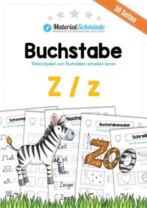 Materialpaket: Buchstabe Z/z schreiben lernen