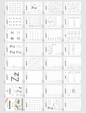 Materialpaket: Buchstabe Z/z schreiben lernen (Überblick)