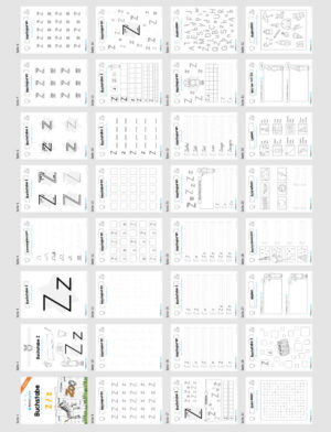 Materialpaket: Buchstabe Z/z schreiben lernen (Überblick)