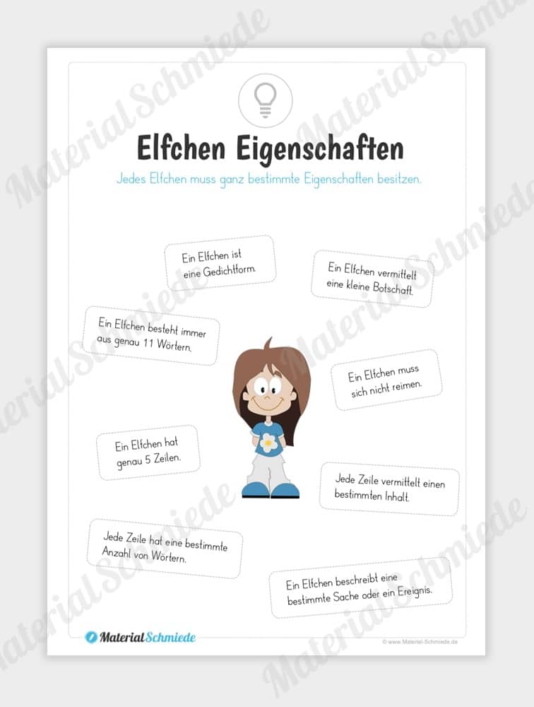 Materialpaket Elfchen (Eigenschaften)