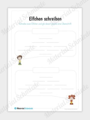 Materialpaket Elfchen (2 Elfchen schreiben)