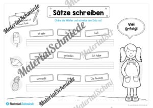 Erste Sätze schreiben: Schüttelsätze (Vorschau 04)