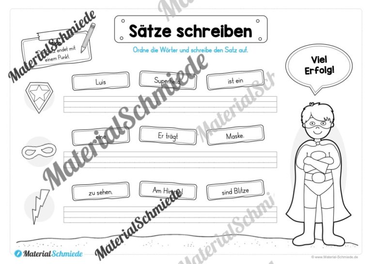 Erste Sätze schreiben: Schüttelsätze (Vorschau 05)