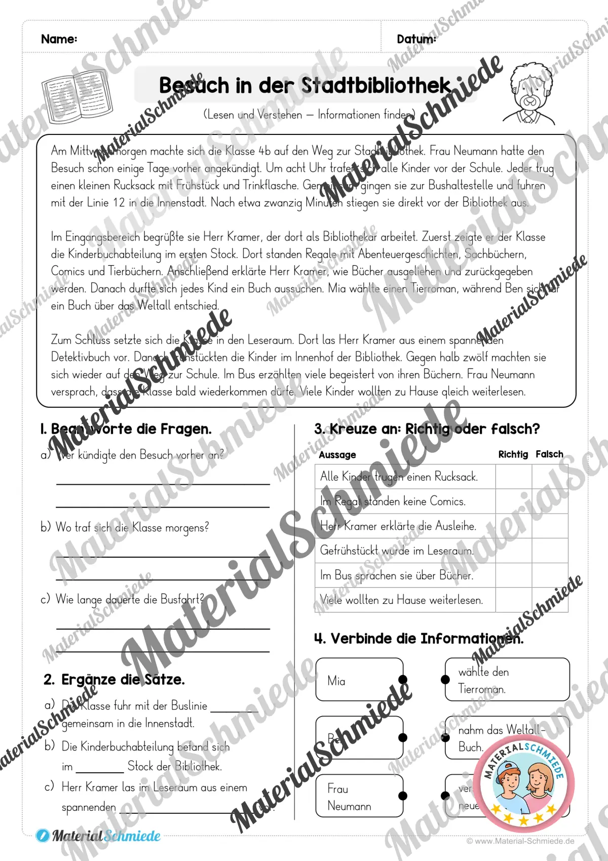 Lesen und Verstehen 1: Informationen finden – Vorschau 1