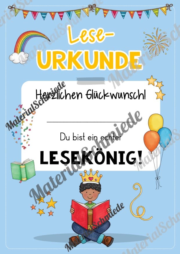 Lesepass & Leseurkunde (Arbeitsblatt 09)