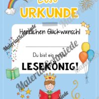 Lesepass & Leseurkunde (Arbeitsblatt 10)