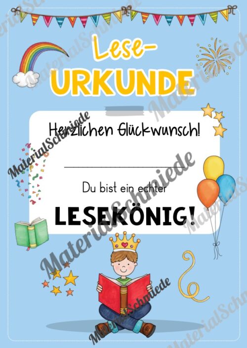 Lesepass & Leseurkunde (Arbeitsblatt 10)