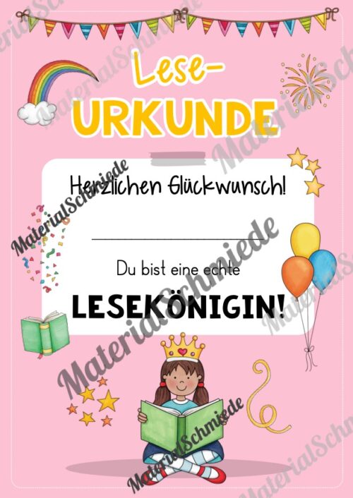 Lesepass & Leseurkunde (Arbeitsblatt 11)