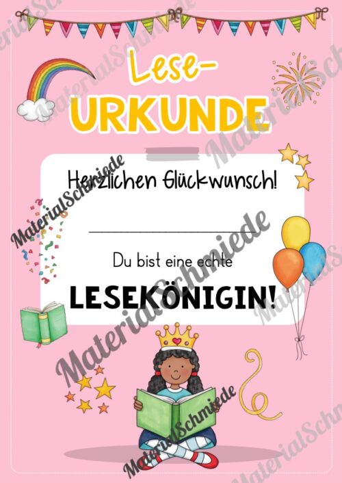 Lesepass & Leseurkunde (Arbeitsblatt 12)