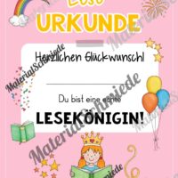 Lesepass & Leseurkunde (Arbeitsblatt 13)